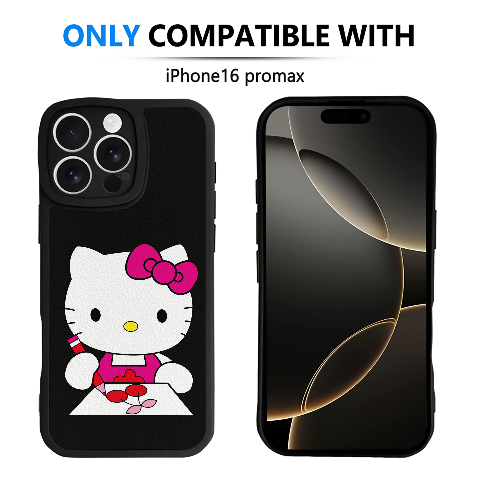（画像用） Hello Kitty ハローキティ 【iPhone 16シリーズ対応】シリコンスマホケース（レザー調） 材質：シリコン